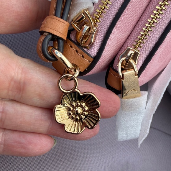 Coach Powder Pink Signature Wristlet - Picture 14 of 16
